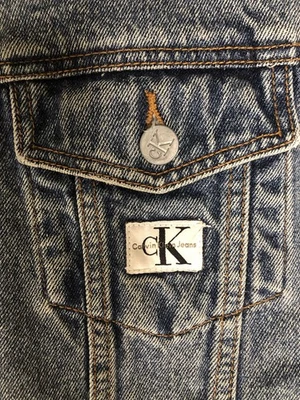 Calvin Klein Vintage Jean Jacket 90s Men’s L Denim Trucker - Image 1 of 4