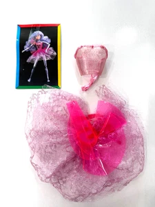 Vestido de fiesta ultravioleta conjunto vintage 1987 (muñeca Spectra) Mattel Space Lace - Imagen 1 de 7
