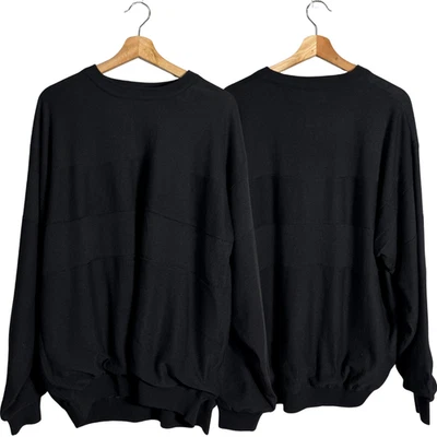Cutter & Buck Merino Wool Nylon Lined Crewneck Sweater Pullover Mens Large Black - Image 1 of 4