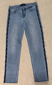 Liverpool blaue Damenjeans, Slim Boyfriend - Größe 6/28 verwaschener Denim mit Nieten - Bild 1 von 6