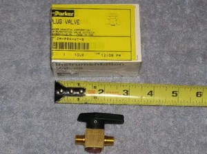 RV Marine Parker Brass Needle Plug Valve Pipe Hose Shut Off 2M-PR4-VT-B USA - Picture 1 of 4