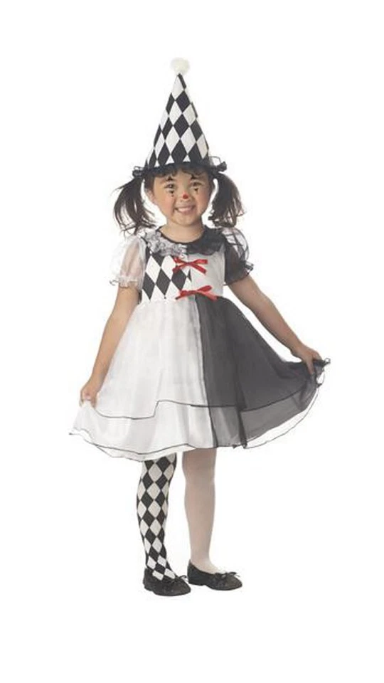 California Costume - Toddler Girls Little Harlequin Clown Costume - Large 4-6 - Image 1 of 1
