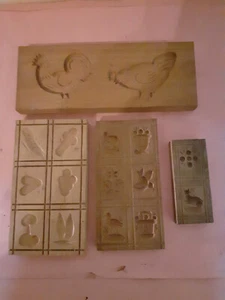 4 alte Springerles Model Holz geschnitzt - Bild 1 von 5