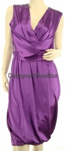 $595 PORTS 1961 Designer Sleeveless Purple Silk Formal Dress Womens US 4 - Picture 1 of 2