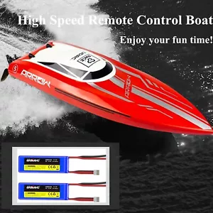 UDI005 RC Boat Brushless 2.4Ghz Remote Control Boat w/ 2 Batteries Gifts Kids US - Picture 1 of 9