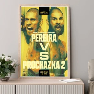 Póster de lucha UFC 303 PEREIRA VS PROCHAZKA 2 decoración de pared arte impresión lienzo póster - Imagen 1 de 5