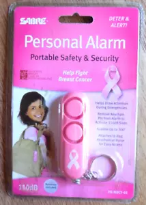 NUEVO Llavero/Anillo Portátil de Seguridad y Seguridad Pink Sabre "Alarma Personal" #110dB - Imagen 1 de 2