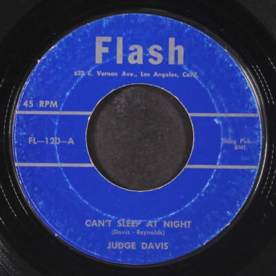 JUDGE DAVIS: can't sleep at night / sawmill section FLASH 7" Single 45 RPM - Image 1 of 2