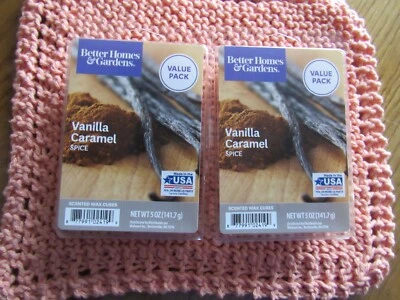 MEJOR HOGARES Y JARDINES CUBO DE CERA DE VAINILLA CARMELO SE DERRITE ~ 5 OZ EA ~ LOTE DE 2 Foto 1 de 2