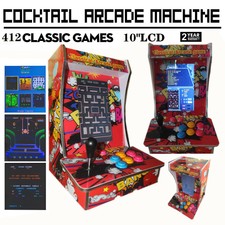 Ms. Pac-Man Upright Bartop/Tabletop Cocktail Arcade Machine W/ 412 Classic Games