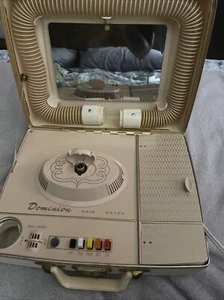 Vintage 1805.5 Dominion Hair/Nail Dryer With Filer  Hard Travel Case Works - Picture 1 of 14