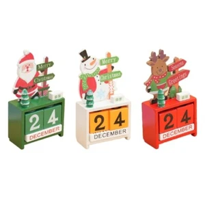 Countdown to Christmas Desk Ornament Advents Desktop Calendar Decorations - Picture 1 of 10