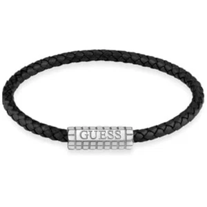 Guess Mens Bracelet - Black Leather - RRP £50.00 - Picture 1 of 2