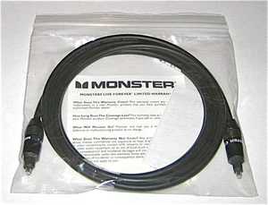 Cable Monster Velocidad de la Luz Fibra Óptica 2m/6.5’ Audio Digital TOSLINK INTERCONNECT - Imagen 1 de 7
