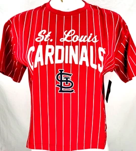 NEW St. Louis STL Cardinals Red New Era Cropped SS Crew Neck Tee Shirt Women's S - Picture 1 of 9