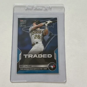 2022 Topps Now Spring Training #ST-6 Matt Chapman Blue Parallel Card #d 19/49 - Picture 1 of 2