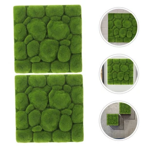 2pcs Lifelike Faux Moss Wall Decor Fake Moss Turf DIY Wall Moss Ornament - Picture 1 of 12