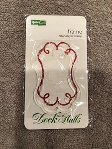 QuicKutz Deck The Halls Clear Acrylic "Frame" Stamp  Scrapbooking  Crafts - Picture 1 of 2