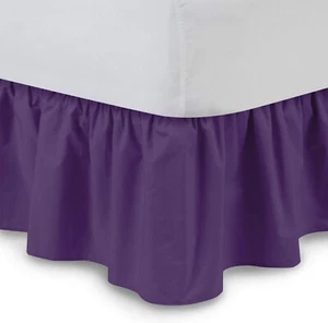 Solid Ruffled Bed Skirt, 21" drop, King Size, Grape, 78 x 80 - Picture 1 of 6