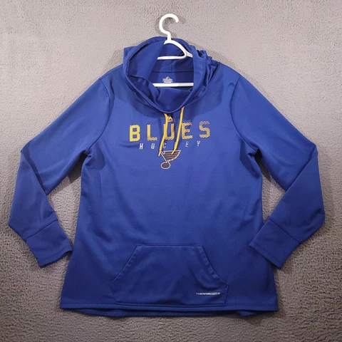 St Louis Blues Hoodie Adult Extra Large Blue Hockey Team Sports Logo Sweater Cover