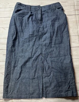 Jones Wear Sport Blue Denim Front Split Long Skirt Women’s  Size 6 - Image 1 of 4