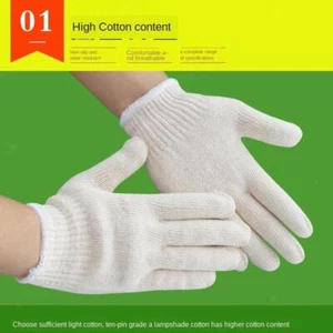 12Pairs Thickened Gloves Industry Knitted Cut Labour Safe Working Gloves - Picture 1 of 7