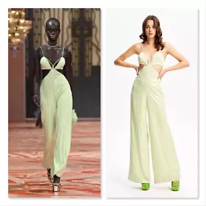 ALICE McCALL Womens Size 6 or US 2 Lime Cream Night Sky Jumpsuit NEW RRP$549 - Picture 1 of 22