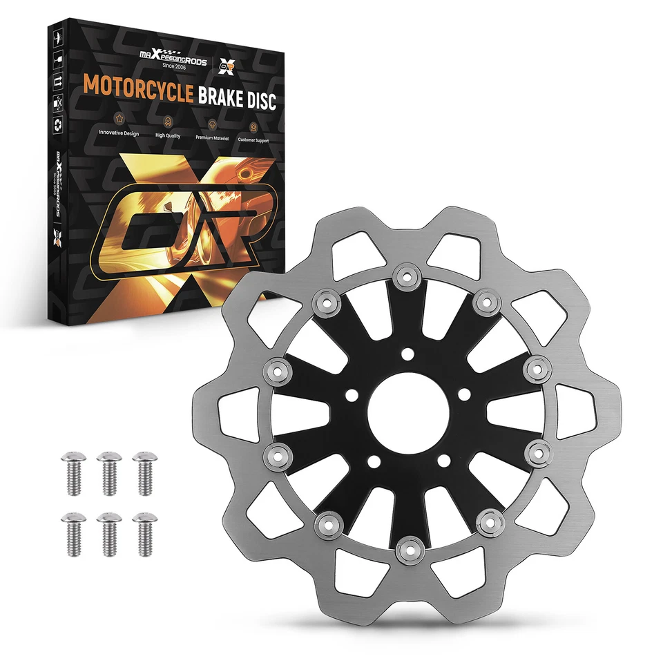 Rotor de freio dianteiro flutuante 11,8" para Harley-Davidson Touring 08-19 Dyna 06-17 - Imagem 1 de 4