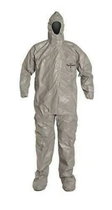 DuPont Tychem F TF169 Hazmat Coveralls Respirator Fit SM MD LG XL 2X 3X 4X☣️☢️👍 - Picture 1 of 12