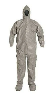 DuPont Tychem F TF169 Hazmat Coveralls Respirator Fit SM MD LG XL 2X 3X 4X☣️☢️👍