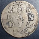 Provincial Dutch Netherlands Holland Hollandia 2 Stuiver 1761 Silver