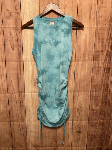 UNDERCOVER Abito Victoria’s Secret ROSA piccolo blu tie dye cravatta increspata cotone