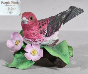 Lenox Bird 1991 Purple Finch 3 1/4" Tall - Picture 1 of 10