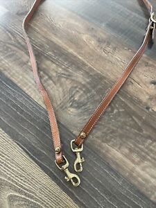 Doomed & Bourke  Crossbody Replacement Strap Bag Brown Leather Solid Brass