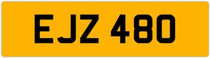 EJZ 480 E 3x3 DATELESS PRIVATE NUMBER PLATE EM EMM EMMA EVE EVA EUAN ERIC ELA ED - Picture 1 of 1