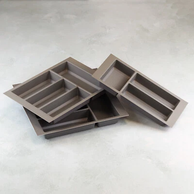 Grey Scala Cutlery Tray Grass Drawer Various Widths Kitchen Utensil Storage - Image 1 of 4