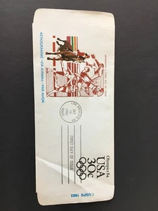 Cubierta del primer día de aerograma olímpico de EE. UU. 84 sin dirección - Imagen 1 de 5