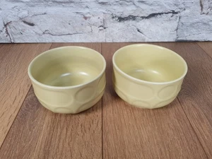 2x Habitat Citrine Retro Embossed Bowls Textured Pattern Yellow - Picture 1 of 8