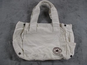 Bolso de Mano Converse All Star Para Mujer Grande Blanco Lona Botón a Presión Monedero Bolsillos - Imagen 1 de 21