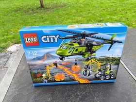 LEGO CITY 60123 SUPPLY HELICOPTER VOLCANO EMPTY BOX EMPTY VGC