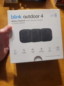Blink Outdoor 4 4th Gen Battery Powered 3 Pack Smart Security Camera System NIP - Picture 1 of 7