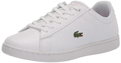 Zapatos Lacoste Niños Carnaby Evo 0121 1 Suj | Blanco/Rosa Claro | Auténticos Nuevos Foto 1 de 4