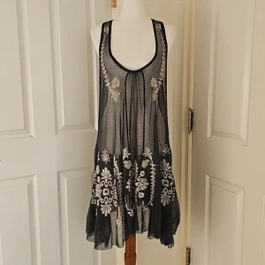 Vestido bordado de malla transparente Biya by Johnny Was - Talla pequeña - Imagen 1 de 10