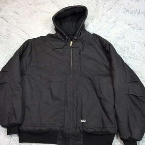 Walls Jacket Mens XL Black Canvas Barn Chore Coat Work Grunge Punk Zip Up  - Picture 1 of 13