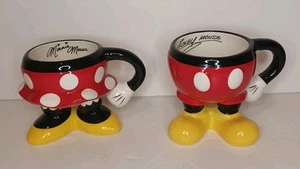 Disney Parks Minnie And Mickey Mouse 3d Mugs Official Collectables - Picture 1 of 15