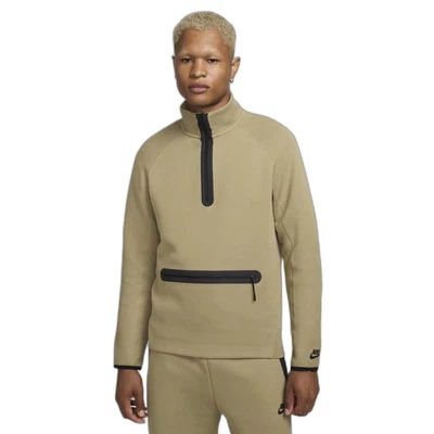 Nike FB7998-276 Sportswear Tech Fleece Beige 1/2 Zip Up Sweatshirt Men's NEW - Image 1 of 4