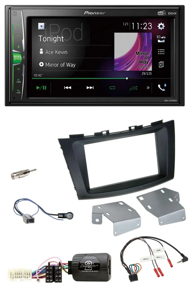 Pioneer 2DIN Lenkrad DAB USB Bluetooth Autoradio für Suzuki Swift ab 2011 - Bild 1 von 4