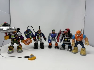 Fisher Price Rescue Heroes Action Figures Lot of 5 with Accessories - Image 1 of 4