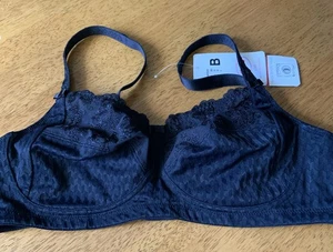 New With Tags Anita Pretty Non Padded Non Wired Bra Black 36B - Picture 1 of 2