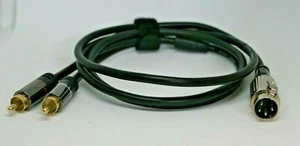 Quad 4 Pin Metall Deltron DIN Stecker auf Dual Gold RCAs HD Audiophiles Kabel NEU - Bild 1 von 3